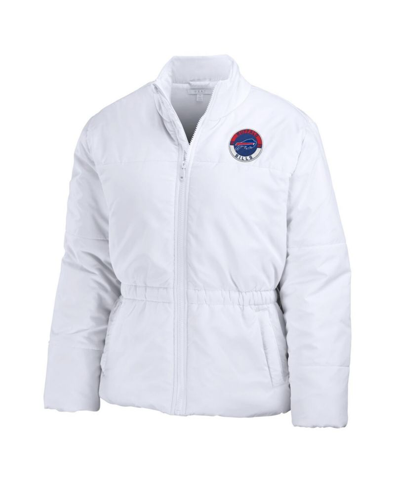 Women's White Buffalo Bills Packaway Full-Zip Puffer Jacket