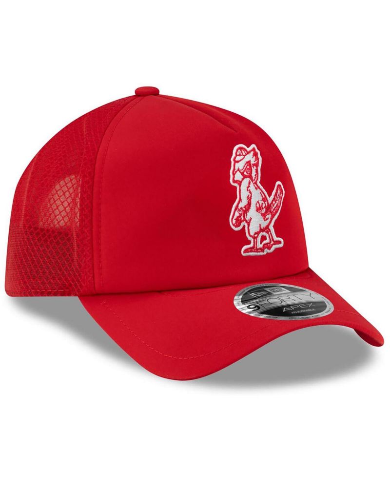 Men's Red St. Louis Cardinals 2026 Batting Practice Alternate Apex 9FORTY Adjustable Hat
