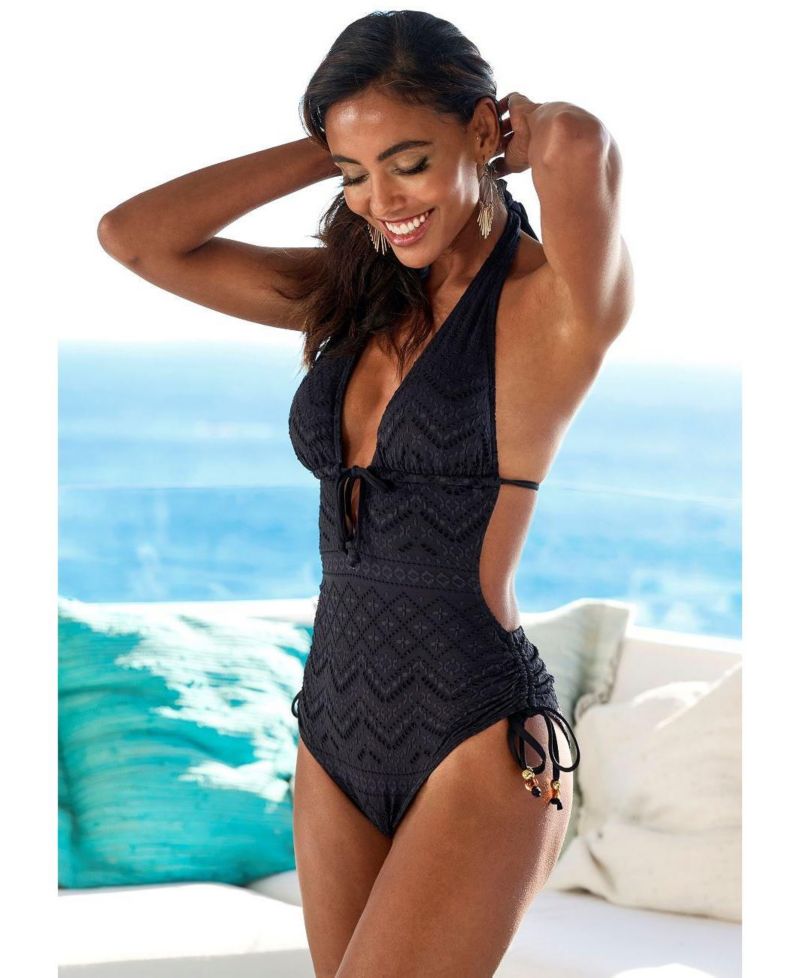 Women's Plunge Crochet Everyday Comfort One-Piece Swimsuit