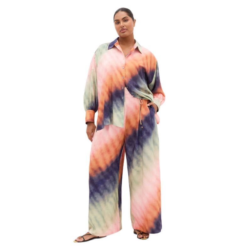 Women's Sunset Ombre Print Wide Leg Pant