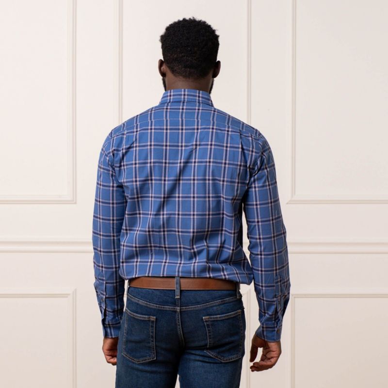 Men's Hope and Henry Organic Long Sleeve Stretch Poplin Button Down Shirt