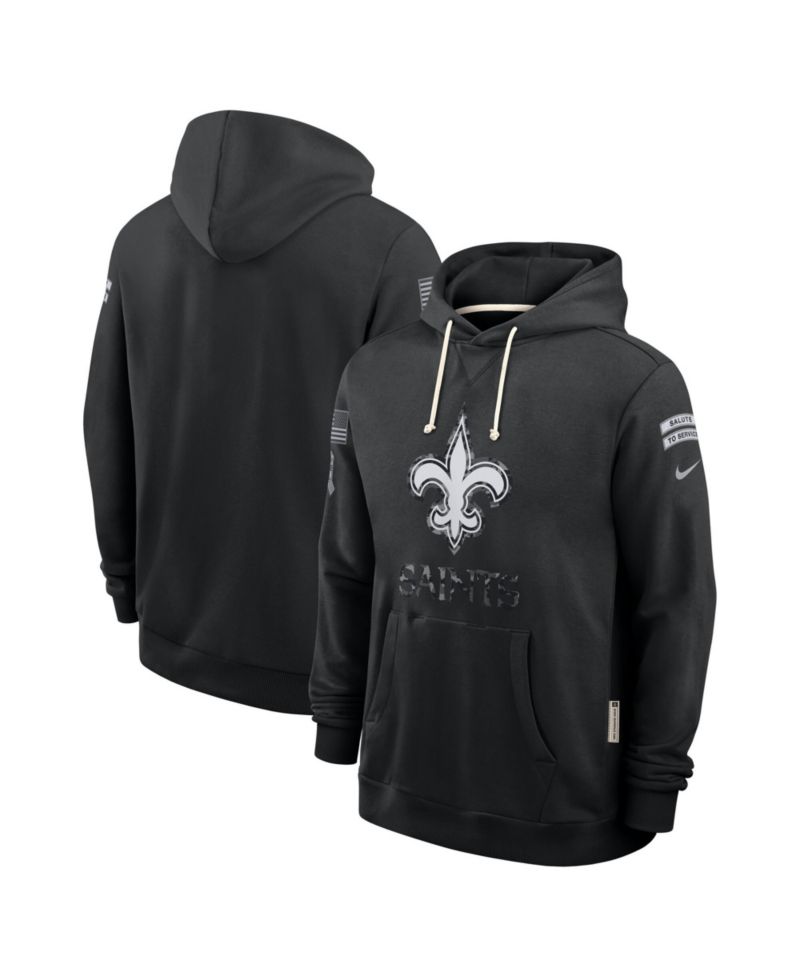 Men's Black New Orleans Saints 2026 Salute to Service Sideline Pullover Hoodie