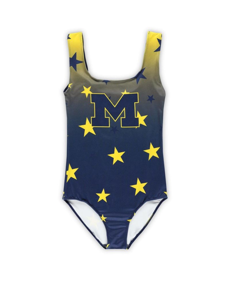 Big Boys and Girls Navy Michigan Wolverines Dance Leotard