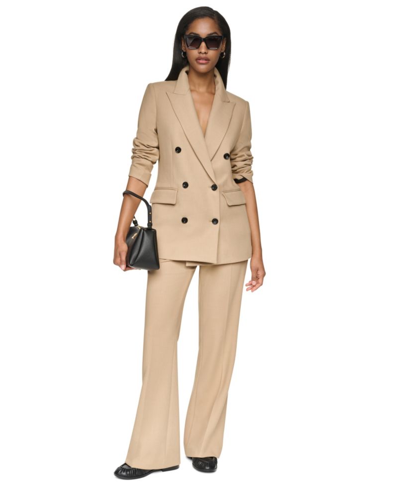 Women's Long-Sleeve Notch Collar Button-Front Blazer