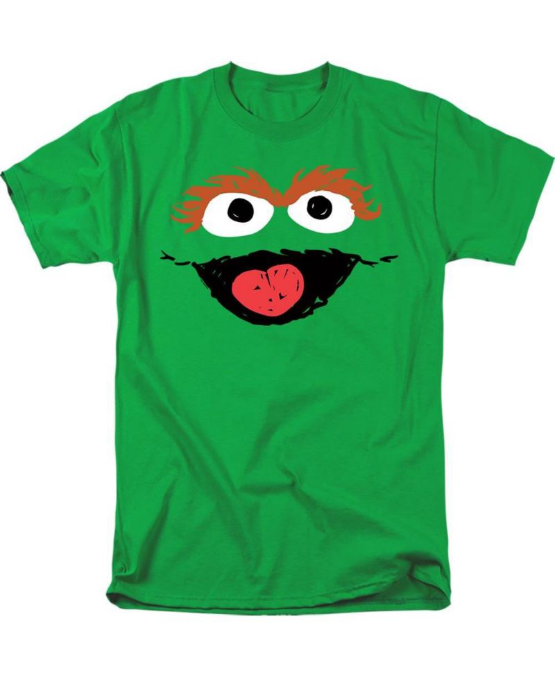 Men's Oscar The Grouch Crayon Sketch T-Shirt