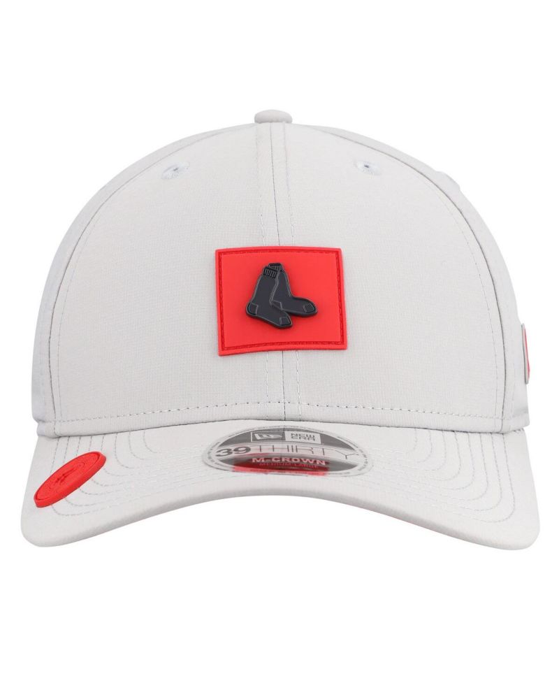 Men's Gray Boston Red Sox 2026 Clubhouse Alternate 39THIRTY Flex Hat