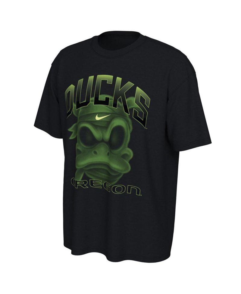 Men's Black Oregon Ducks Mummy Duck Glow In The Dark T-Shirt
