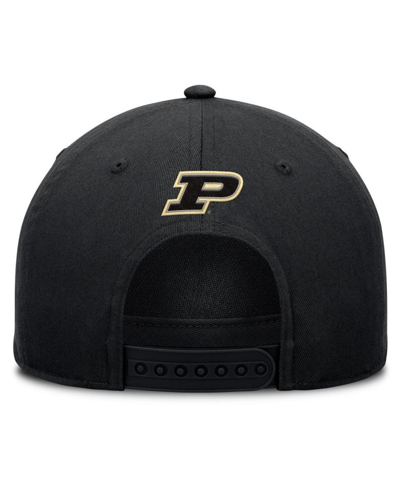Men's Black Purdue Boilermakers Foul Ball Rope Adjustable Hat