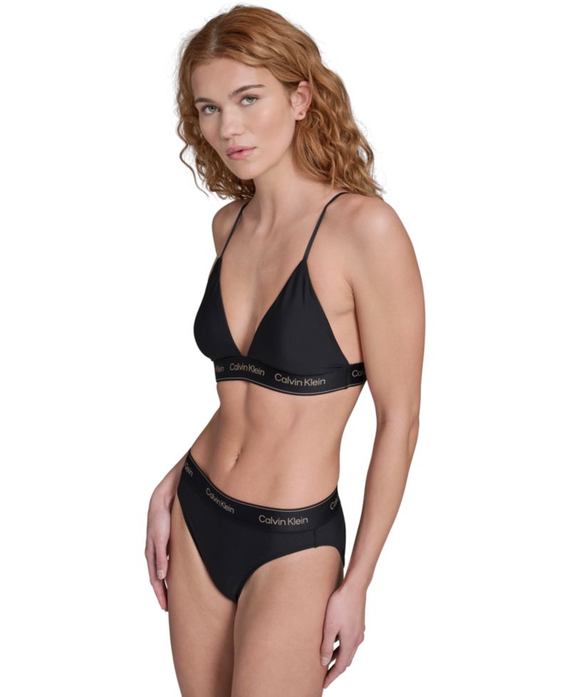 Women's V-Neck Bikini Top and Bottoms, 2-Piece Set