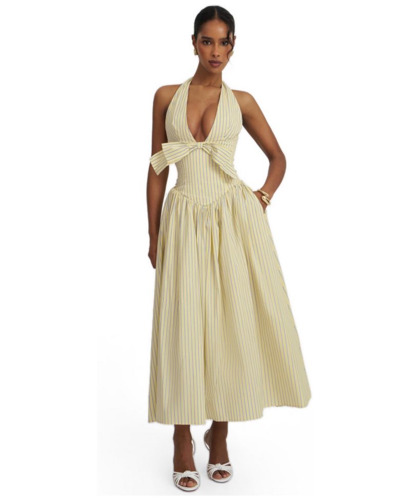 Women's Talise Plunging-Halter Maxi Dress