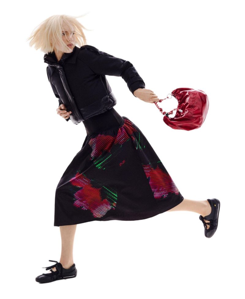 Women's Pixelated midi skirt