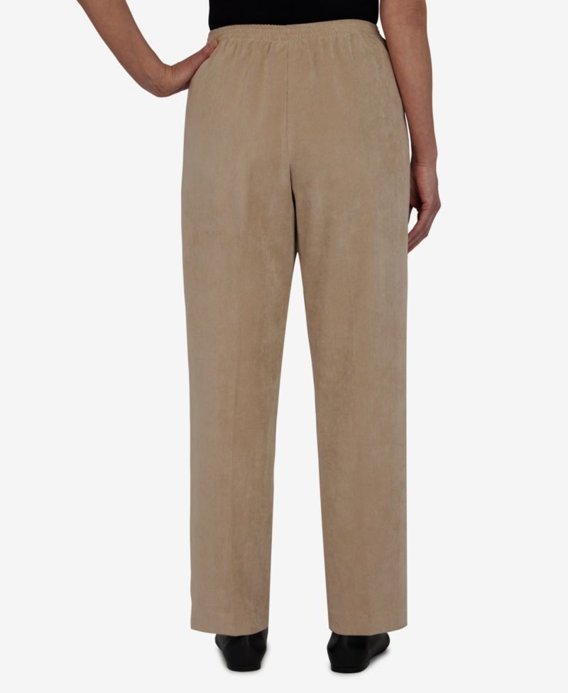 Women's Classic Corduroy Elastic Waist Short Length Pants