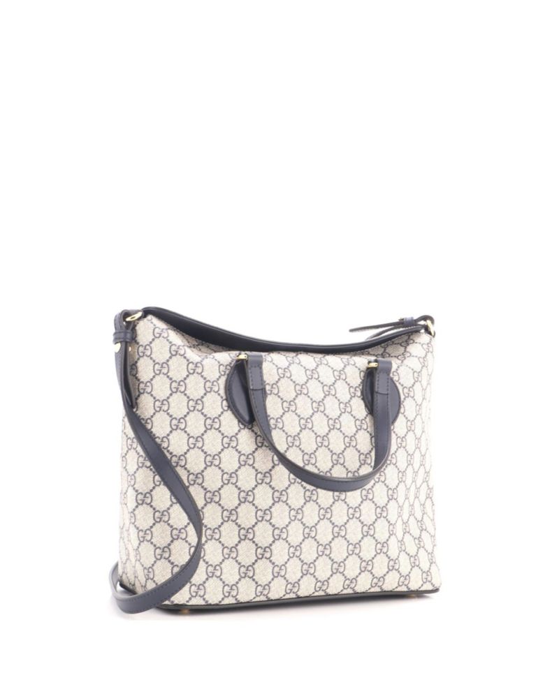 Signature Fold Over Medium Coated Canvas with Leather Tote