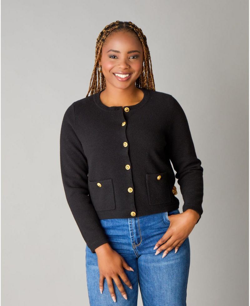 Women's Itch-Free Merino Wool Button Cardigan with Soft Lining