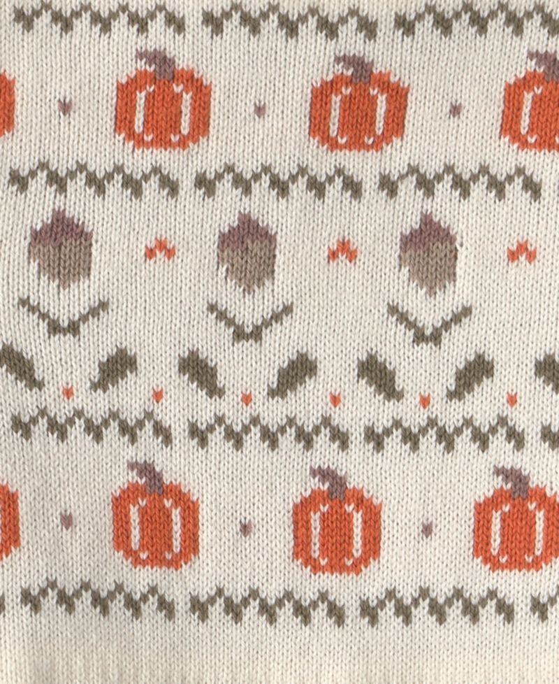 Boys' and Girls' Long-Sleeve Sweater-Knit Pumpkin-Print Top and Pant, 2-Piece Set