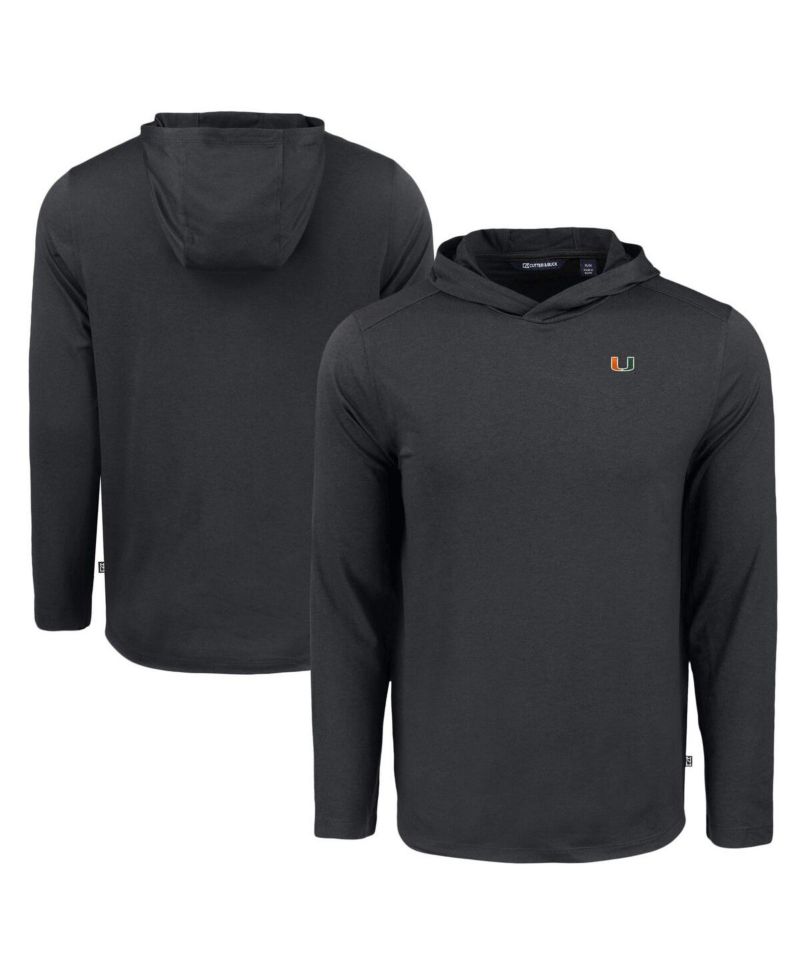 Men's Black Miami Hurricanes Coastline Epic Comfort Long Sleeve Hoodie T-Shirt