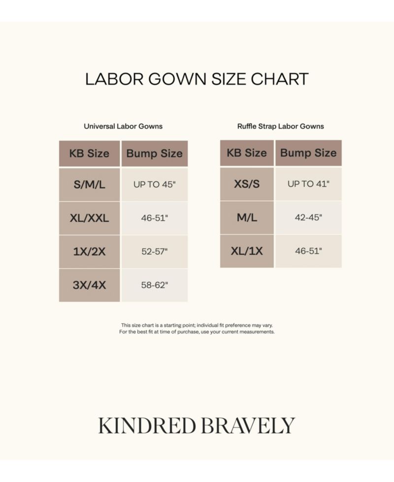 Women's Ruffle Strap Labor & Delivery Gown
