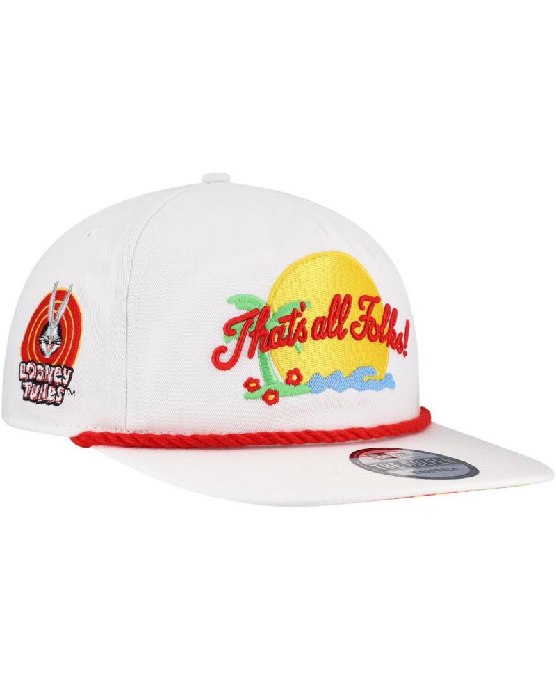 Men's White Looney Tunes Golfer Adjustable Hat