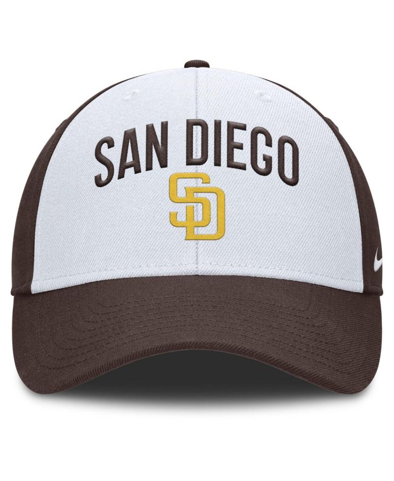 Men's White/Brown San Diego Padres Club Performance Adjustable Hat