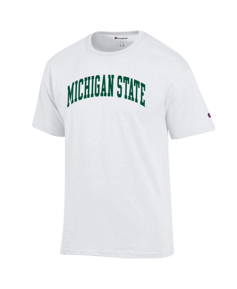 Men's White Michigan State Spartans Basic Arch T-Shirt
