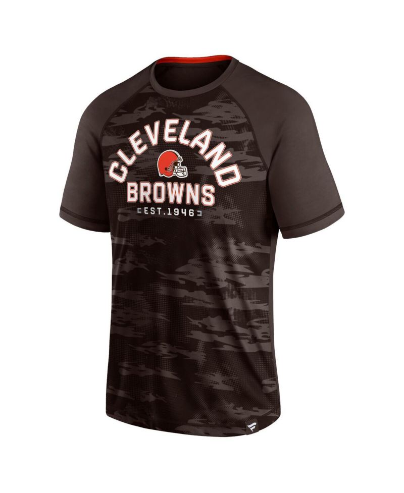 Men's Brown Cleveland Browns Hail Mary Raglan T-Shirt