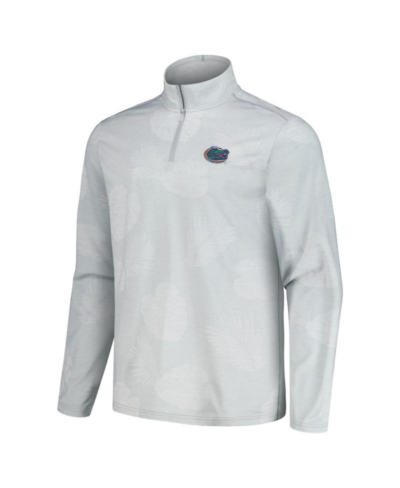 Men's Gray Florida Gators Delray Frond Island Zone Half-Zip Jacket