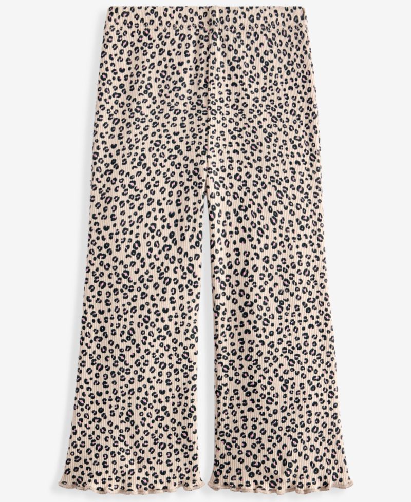 Baby Girls' 3M-24M Mix & Match Leopard-Print Ribbed Flare Leggings