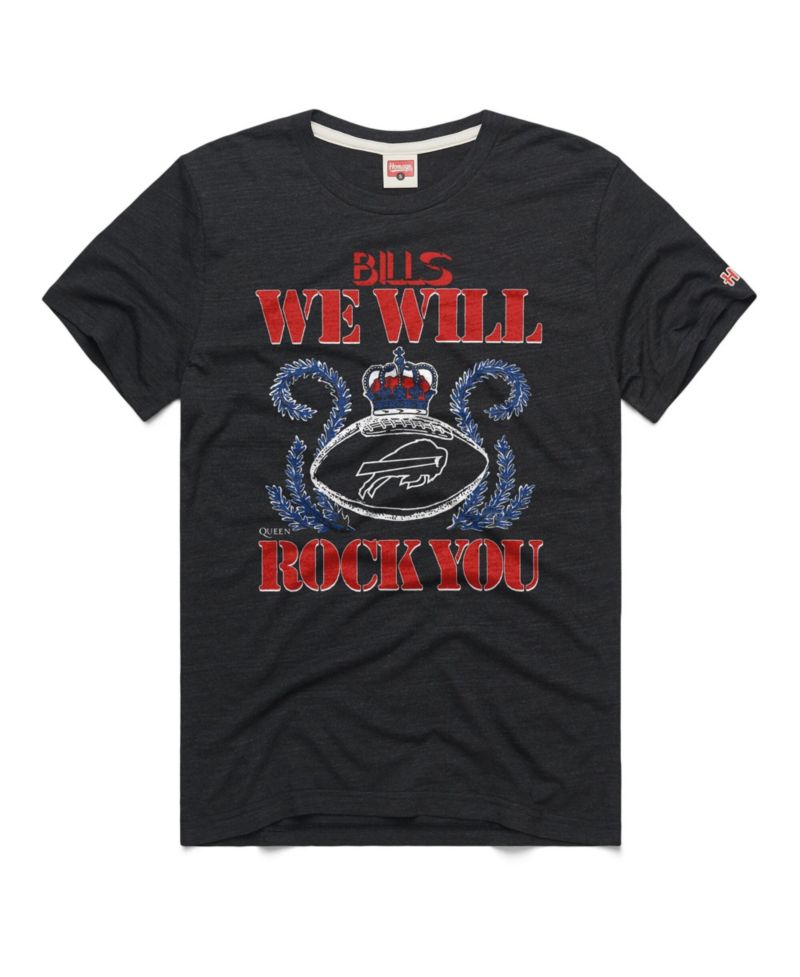 Men's and Women's Charcoal Buffalo Bills 2026 NFL Schedule Queen Tri-Blend T-Shirt