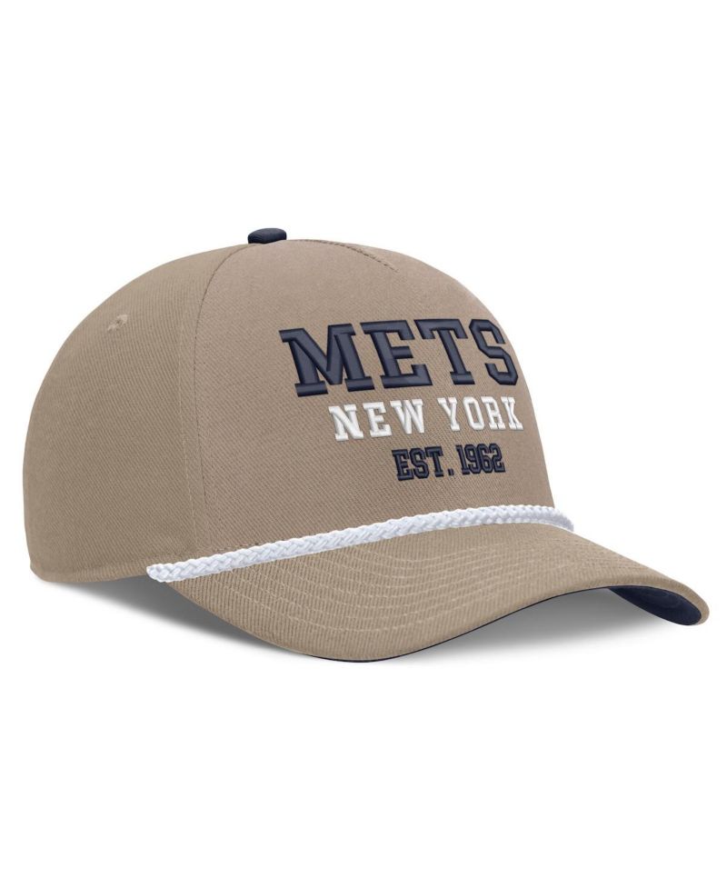 Men's Khaki New York Mets Father's Day Rope Rise Adjustable Hat
