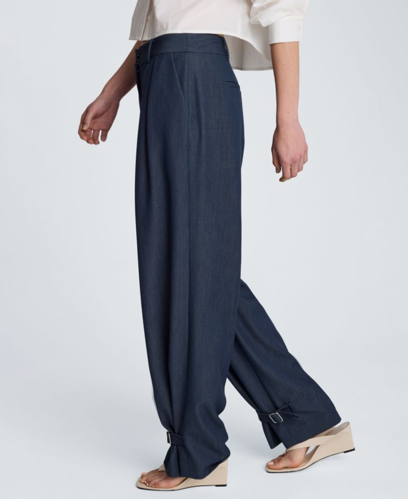 Women's High-Rise Belted Cuff Pants