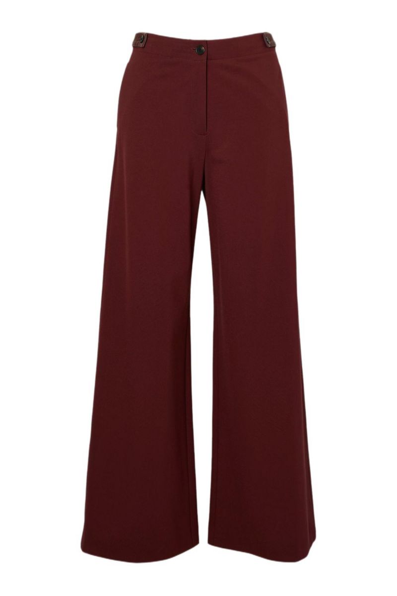 Women's Ponte PU Wide Leg Pants.