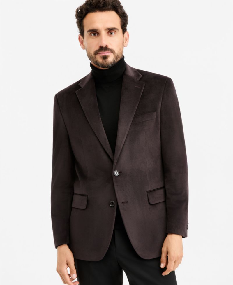 Men's Classic-Fit Velvet Sport Coat