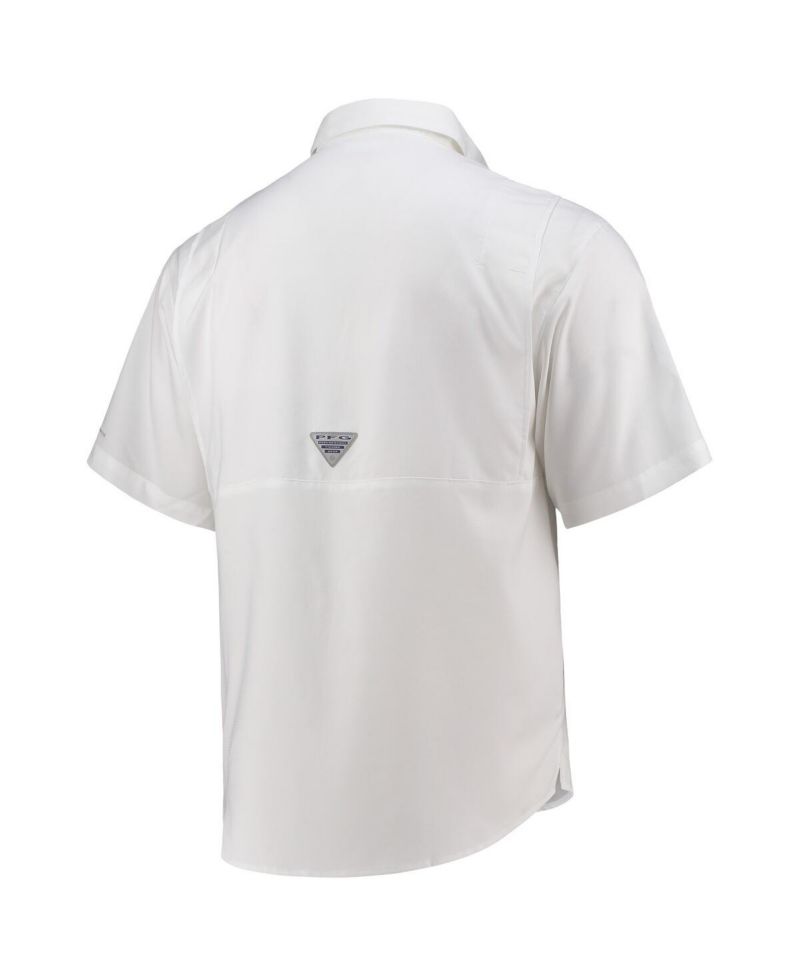 Men's PFG White Dallas Cowboys Tamiami Omni-Shade Button-Down Shirt