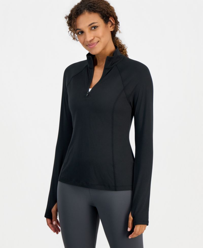 Women's Long-Sleeve Mock-Neck Quarter-Zip Pullover