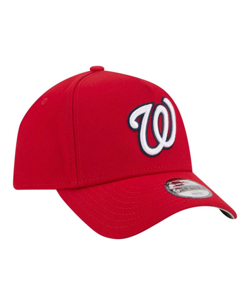 Big Boys and Girls Red Washington Nationals 9FORTY A-Frame Adjustable Hat