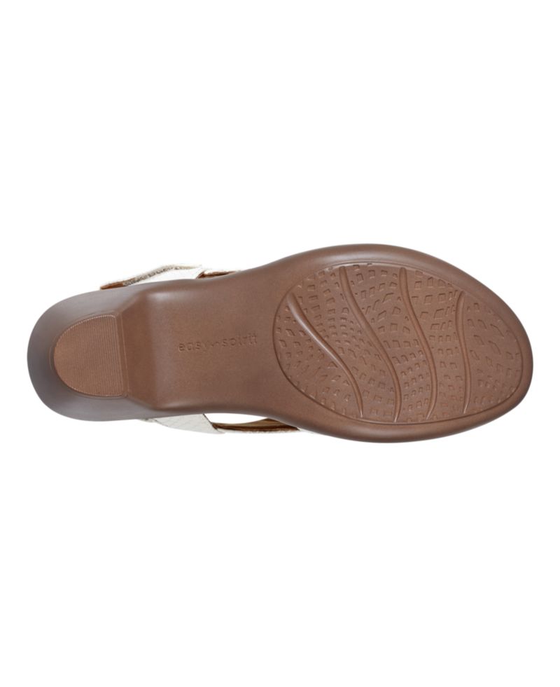Chantal Crisscross Low Heel Leather Sandals