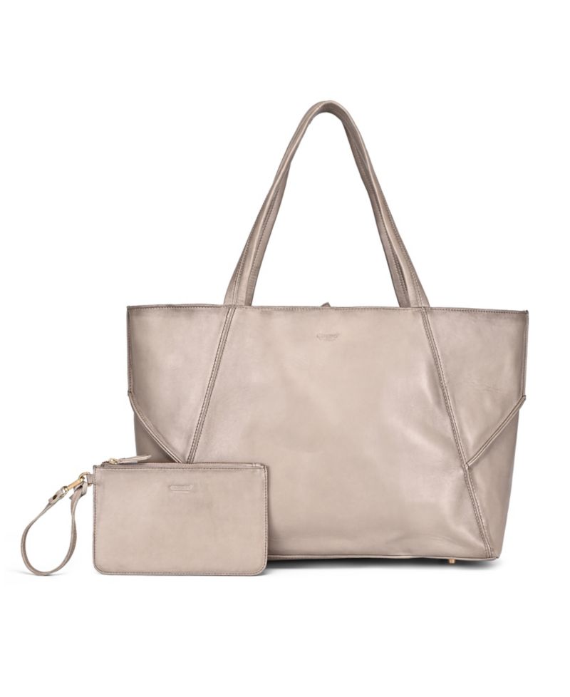 Wishbone Extra-Large Leather Carryall Tote Handbag