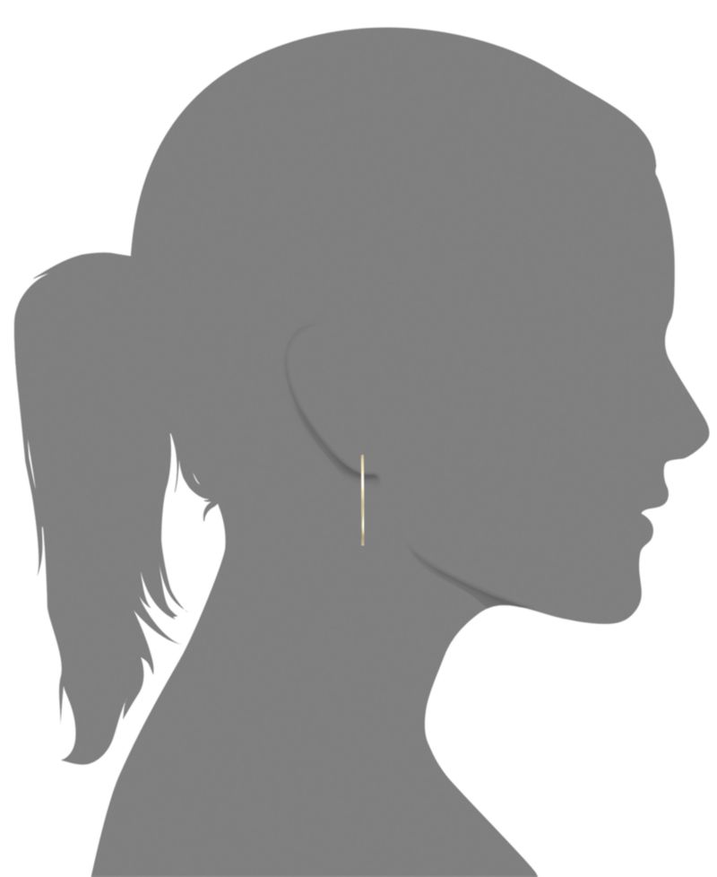 Square Tube Hoop Earrings in 14k Gold Vermeil, 60mm (Also in Sterling Silver)