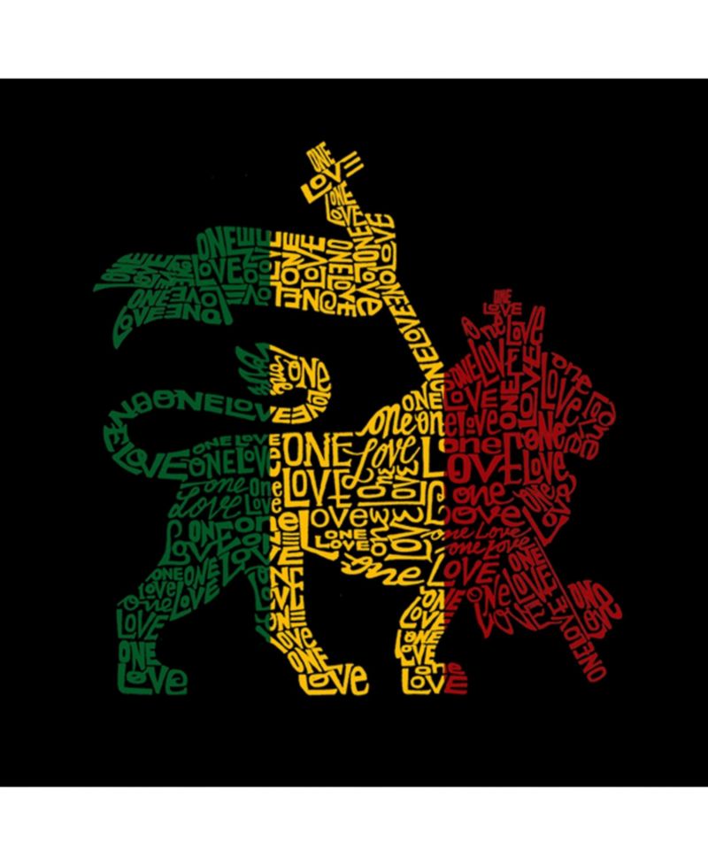 Men's Cotton/Poly Blend Word Art T-Shirt - One Love
