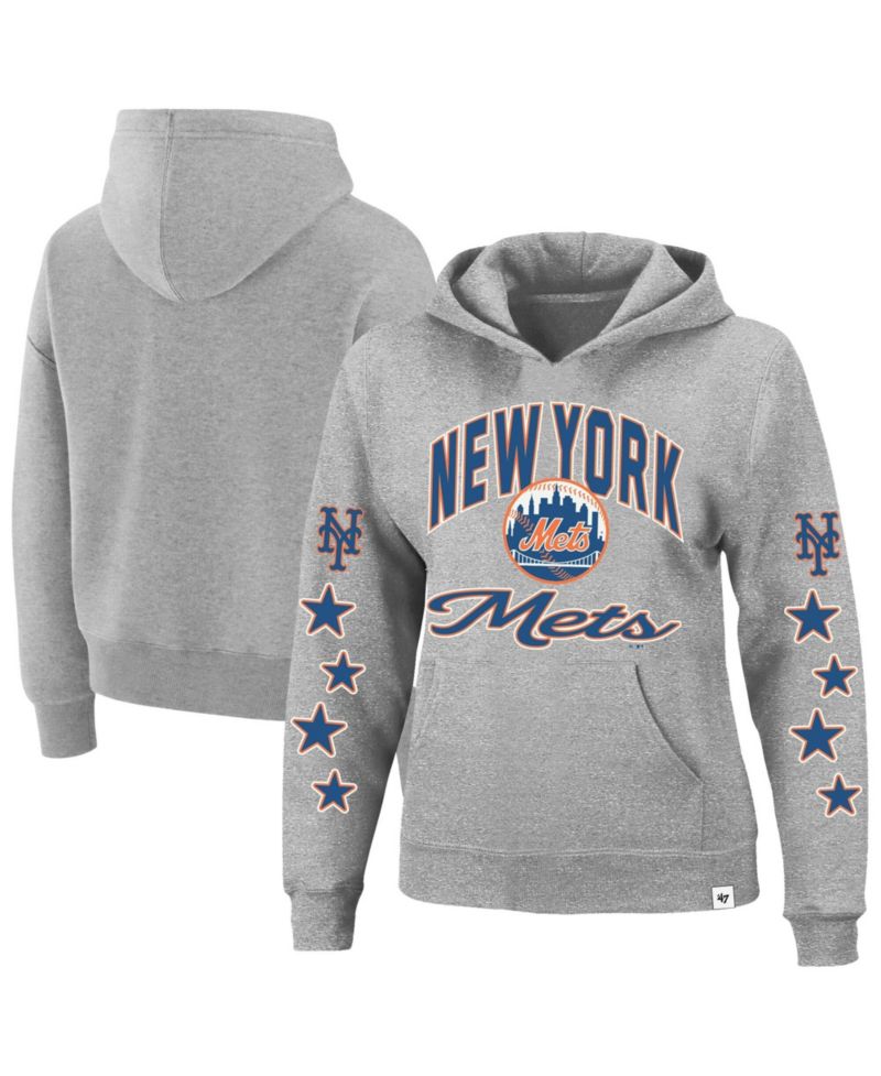 Women's Plus Size New York Mets Starry Eye Graphic Long-Sleeve Hoodie