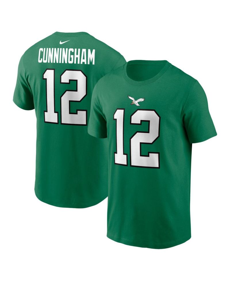 Men's Randall Cunningham Kelly Green Philadelphia Eagles Retired Player Name & Number T-Shirt