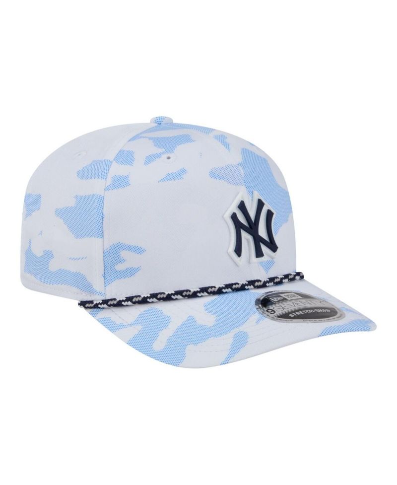 Men's White New York Yankees Camo Rope 9SEVENTY Adjustable Hat