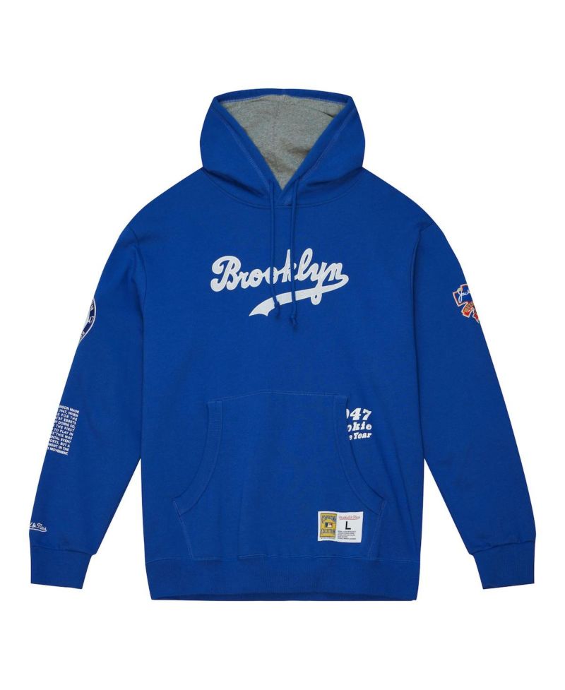 Men's Jackie Robinson Royal Brooklyn Dodgers Cooperstown Collection Legends Fleece Pullover Hoodie