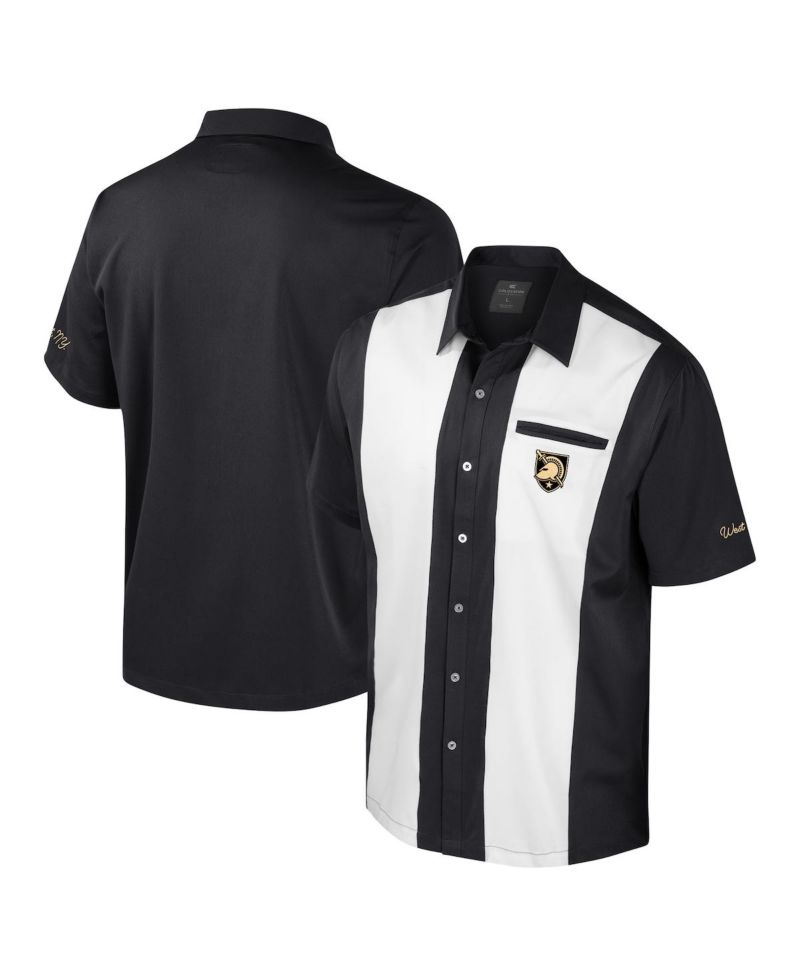 Men's Black Army Black Knights Strike Bowling Button-Up Shirt