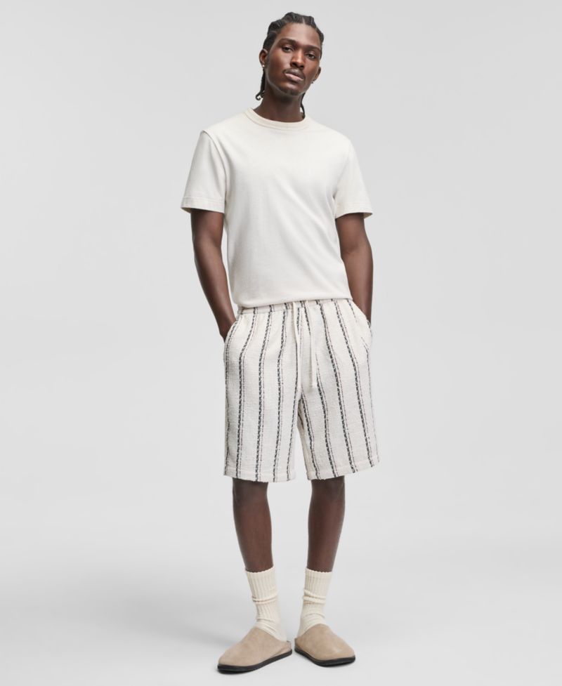Men's Striped Relaxed 9" Pull-On Shorts