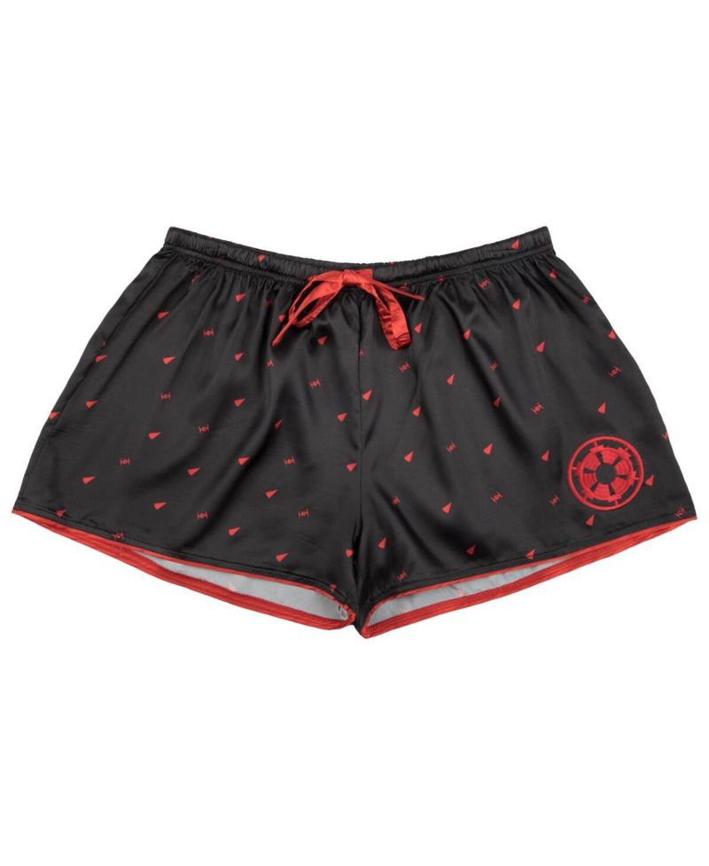 Women's Black Star Wars Imperial Robe Shorts Pajama Set