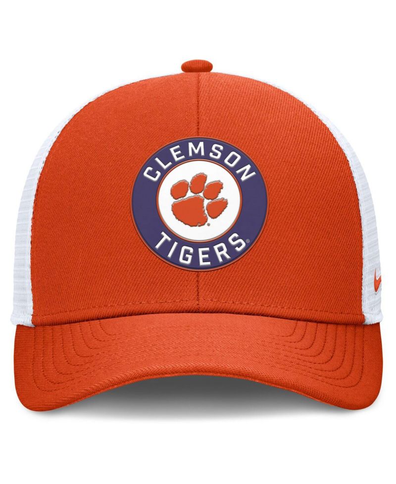 Men's Orange/White Clemson Tigers Rise Primetime Performance Trucker Adjustable Hat