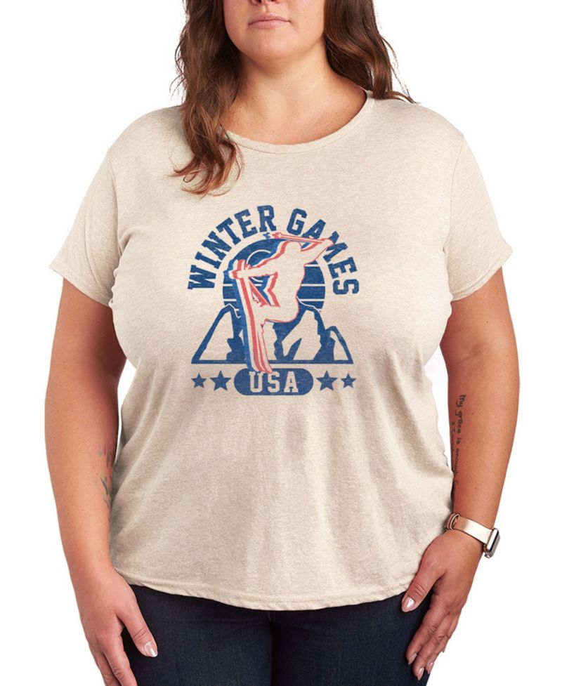 Plus Size Winter Games Word Art Short sleeve T-Shirt