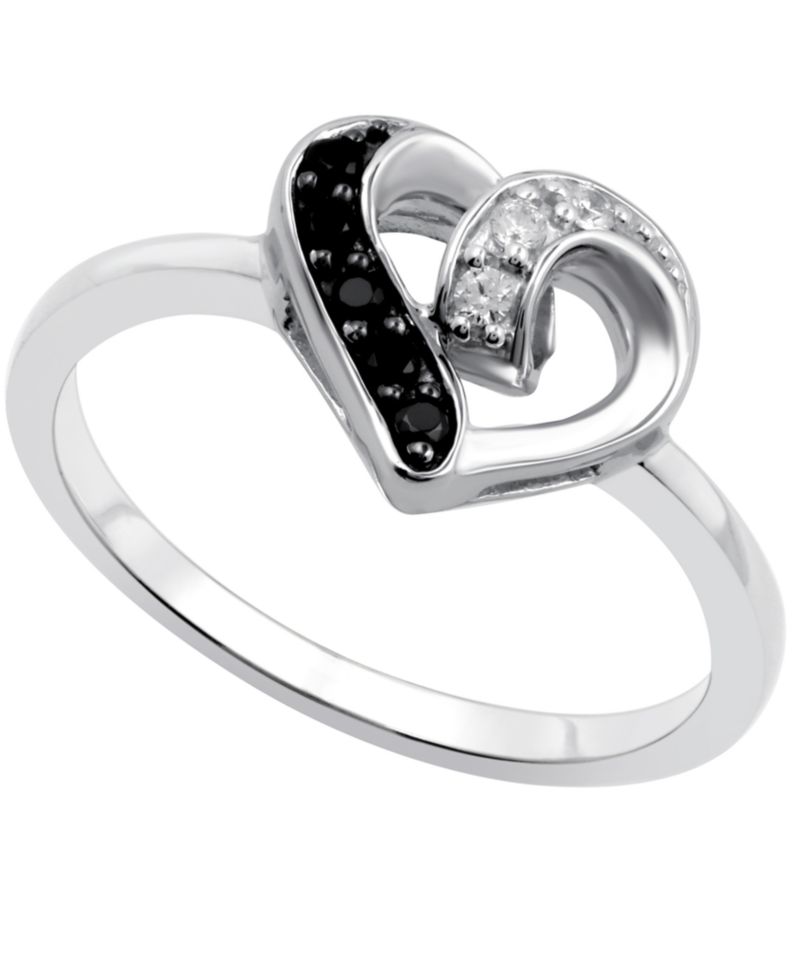 Diamond Heart Ring (1/10 ct. t.w.) in Sterling Silver
