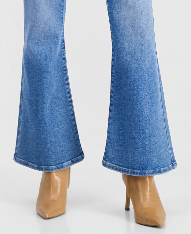 Petite High-Rise Flare-Leg Jeans